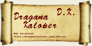 Dragana Kaloper vizit kartica